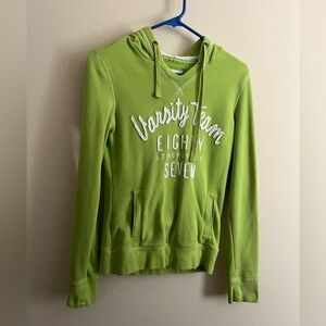 Classic Aeropostale Green Varsity Team Hooded Pullover